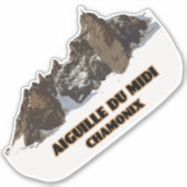 Aiguille du Midi, Mont Blanc Mountain Sticker (Voorkant)