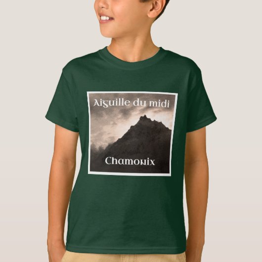 Aiguille du Midi, Mont Blanc Mountain T-shirt (Voorkant)