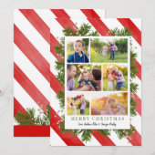 Aiguilles et bandes 6 photo | Carte photo de Noël (Devant / Derrière)
