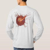 aiguilles rondes sanglantes motif t-shirt art abst (Dos)