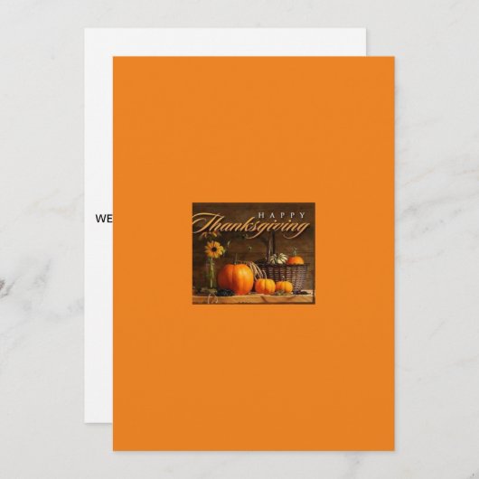 AIH Thanksgiving Dag Kaart (Voorkant / Achterkant)