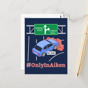 Aiken, SC, Brick Wall Meme Briefkaart