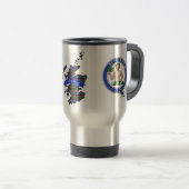 Aikenhead Clan Badge & Tartan Travel Mug (Devant droit)