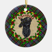 Aikenhead Scottie Dog kerstkeramisch Ornament (Voorkant)