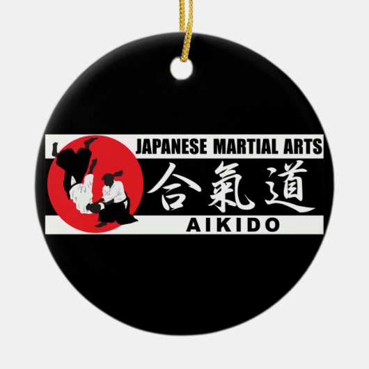 Aikido 2 keramisch ornament (Voorkant)