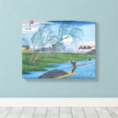 Aikido Japanse martial Art Canvas Afdruk (Insitu (Houten vloer))