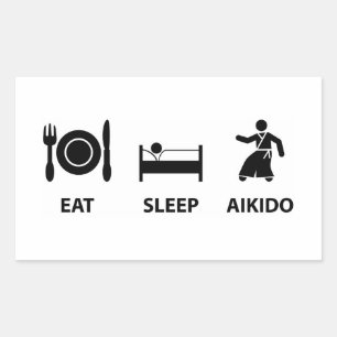 Aikido Rechthoekige Sticker