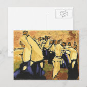 Aikido Seminar Ochre en Black briefkaart (Voorkant / Achterkant)