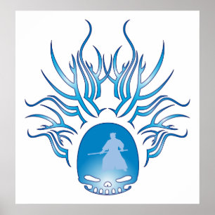 Aikido Skull Poster