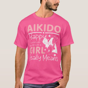 Aikido sloeg als een meisje t-shirt
