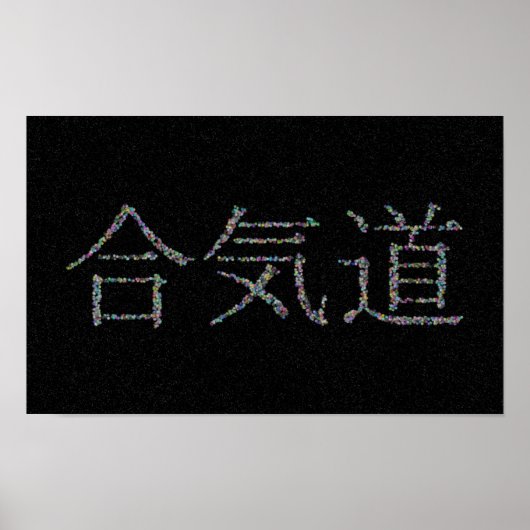 Aikido valt in de ruimte poster (Voorkant)