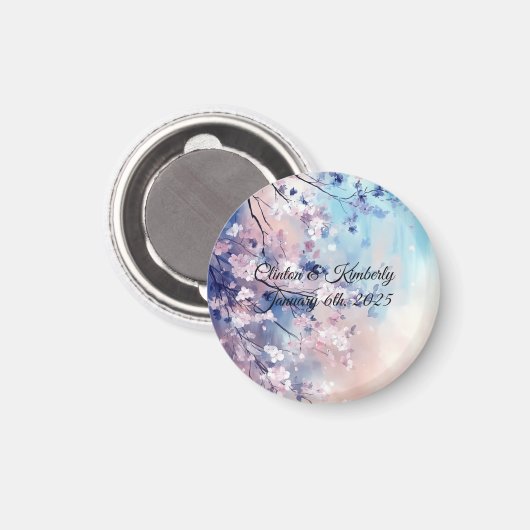 Aiko bruiloft Keepsake - Bewaar de datum Magneet (Voorkant / Achterkant)