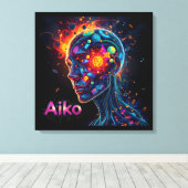 AiKo Grunge Graphic #4 Canvas Afdruk (Insitu (Houten vloer))