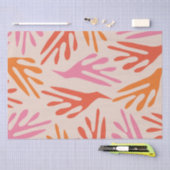 Ailanthus Modern Boho Abstract Patroon Roze Sinaas Tissuepapier (Craft)