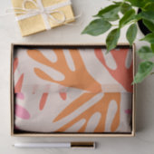 Ailanthus Modern Boho Abstract Patroon Roze Sinaas Tissuepapier (Geschenk)