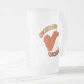 Aile de poulet Mug en verre dépoli (Devant droit)