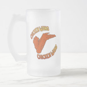 Aile de poulet Mug en verre dépoli