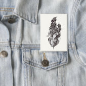 Aile, dessin à l'encre, Badge (Insitu)