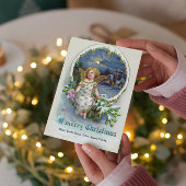 Aile d'or Cute Cherub, Carte de voeux de Noël