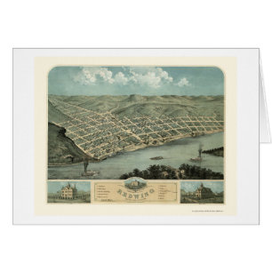 Aile rouge, carte panoramique de manganèse - 1868