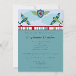 Ailes 5x7 Avion Invitation