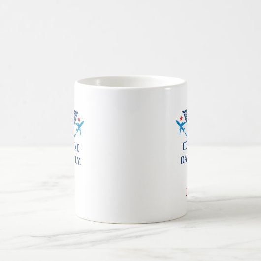 Ailes AA avec Avions Logo Café Mug (Centre)