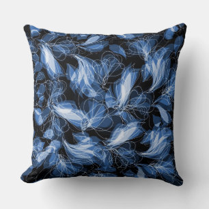 Ailes Abstraites bleues Motif Lève oreiller
