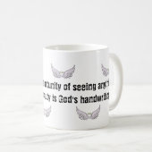 Ailes anges personnalisables tasse de café (Devant droit)