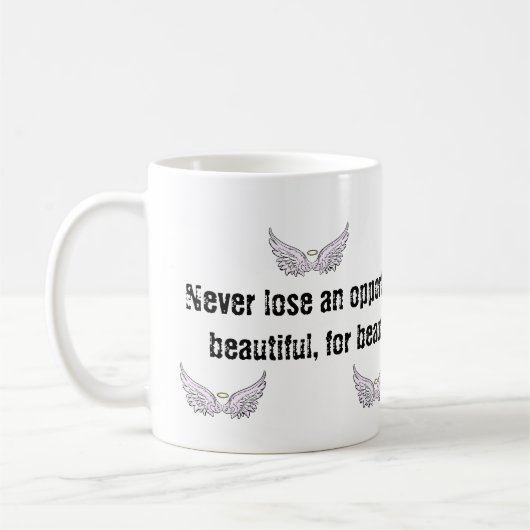 Ailes anges personnalisables tasse de café (Gauche)