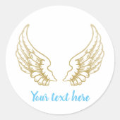 AILES D'ANGEL PERSONNALISABLES STICKER ROND (Devant)