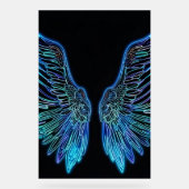 Ailes d'angle noires et bleues au néon (Recto)