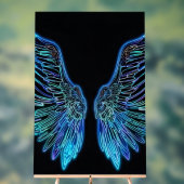 Ailes d'angle noires et bleues au néon (Neutre)