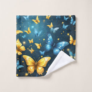 Ailes de la joie : Papillons volants bleus et jaun