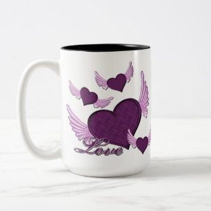 Ailes De L'Amour Purple Logo Mug Café