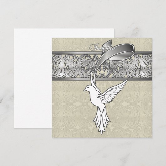 Ailes D'Une Invitation De Colombe (Devant / Derrière)