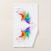 Ailes fluffy arc-en-ciel (Serviette à main)