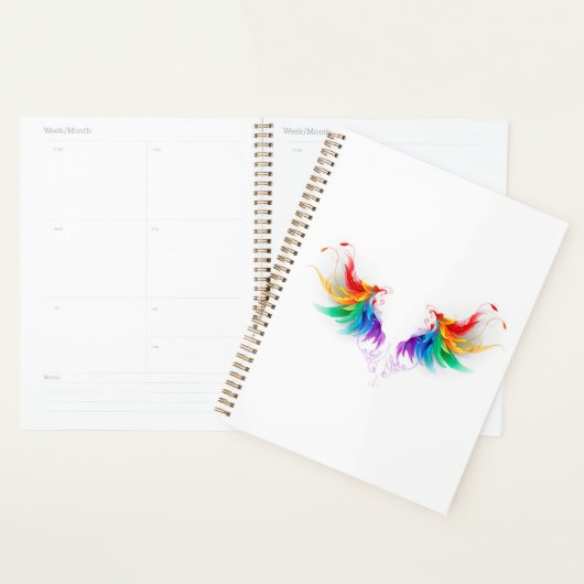 Ailes fluffy arc-en-ciel (Devant avec enveloppe)