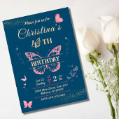 Ailes papillon 4e anniversaire invitation couleur