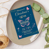 Ailes papillon 9e anniversaire invitation couleur 