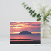 Ailsa Craig Sunset Briefkaart (Staand voorkant)
