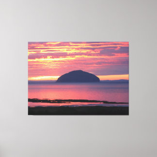 Ailsa Craig Sunset Canvas Afdruk