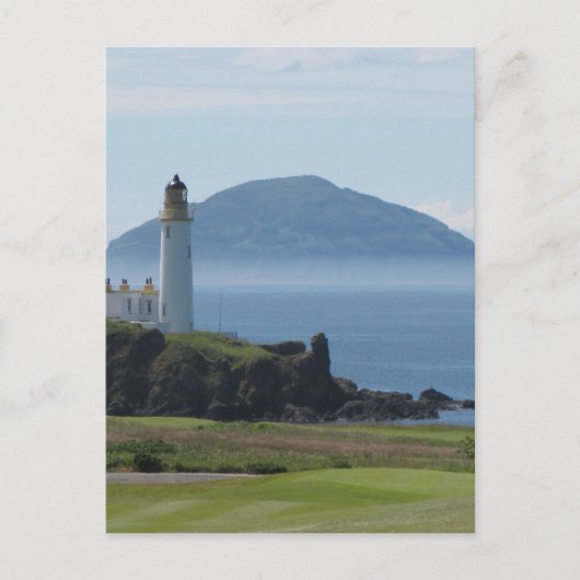 Ailsa Craig, vuurtoren van Turnberry Briefkaart (Voorkant)