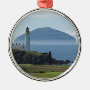 Ailsa Craig, vuurtoren van Turnberry Metalen Ornament