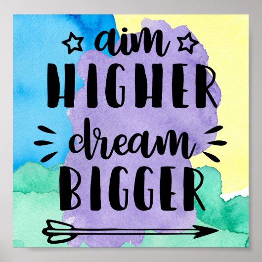 Aim Higher Dream Bigger Poster (Voorkant)