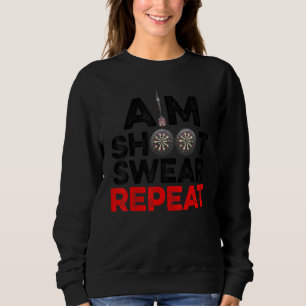 Aim Shoot Swear Herhaal Darts Player Bullseye Trui