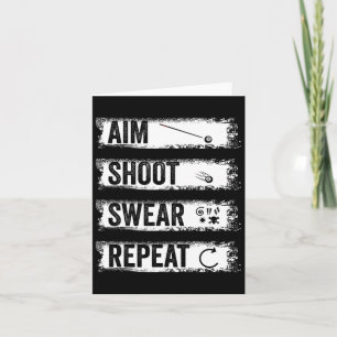 AIM Shoot Swear Herhaal Grappige Biljart 8-ball Po Kaart