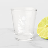 Aim Shoot Swear Repeat - Dart Speler Shot Glas (Voorkant)