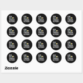 AIM Shoot Swear Repeat Pool Player Funny B Ronde Sticker (Vel)