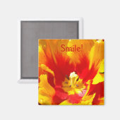 Aimable ! aimants Tulipe aimant Rouge Jaune Floral (Recto/Verso)