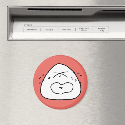 AIMANT おにぎり顔(レッド10) (In Situ (Lave-vaisselle))